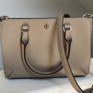 Tory Burch Authentic Taupe Leather Crossbody